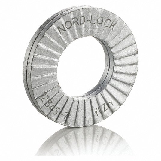 Wedge Lock Washer: Steel, Delta Protect, Fits 5/8 in Bolt Size, 0.67 in Inside Dia., 4 PK