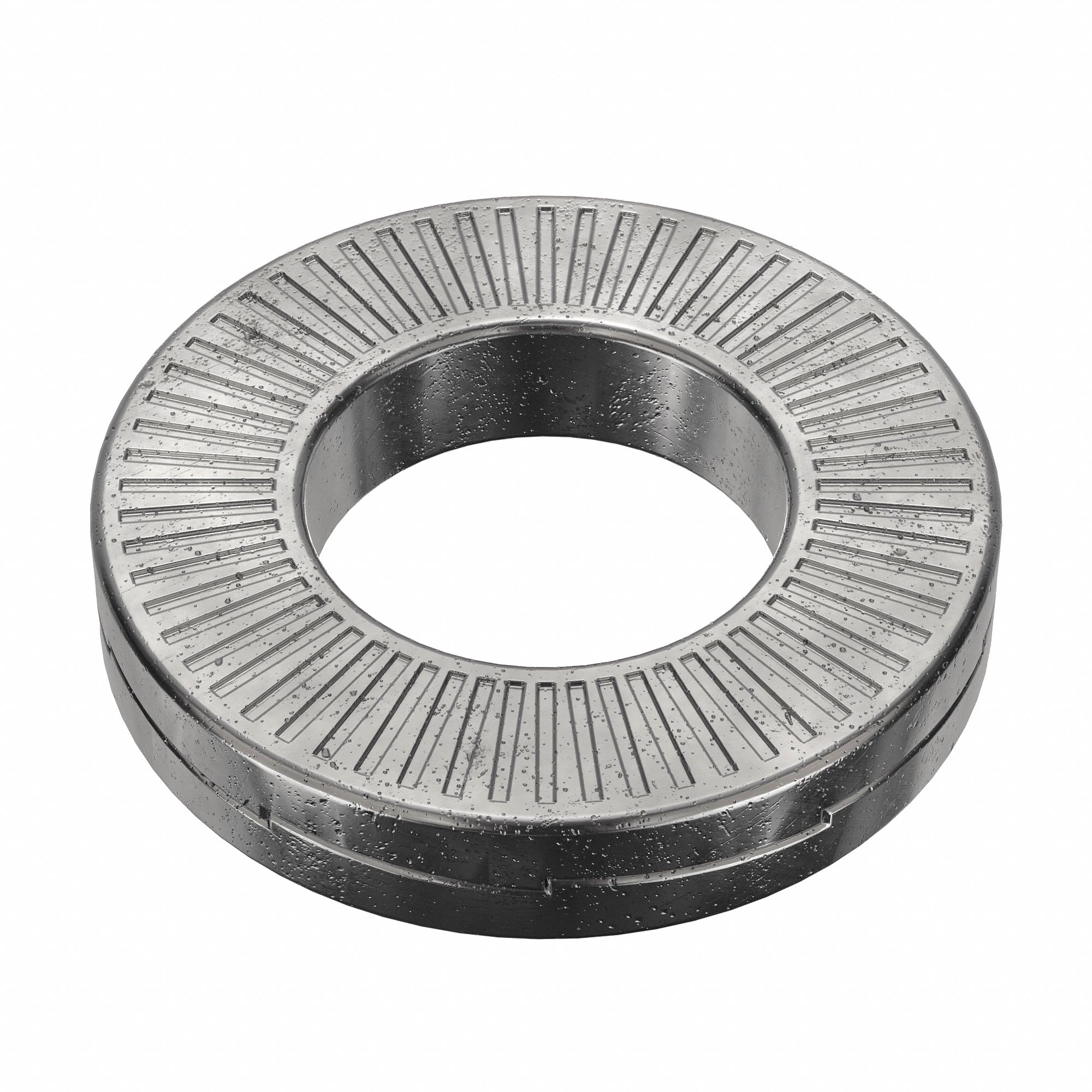 Wedge Lock Washer: Advanced Corrosion Resist, Steel, 1/4 in Screw Sz, 3/32 in Max Thick, 200 PK