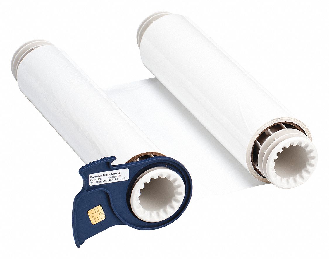 8 13/16 in x 200 ft, White, Single-Color Printer Ribbon - 5RV90|13512 ...