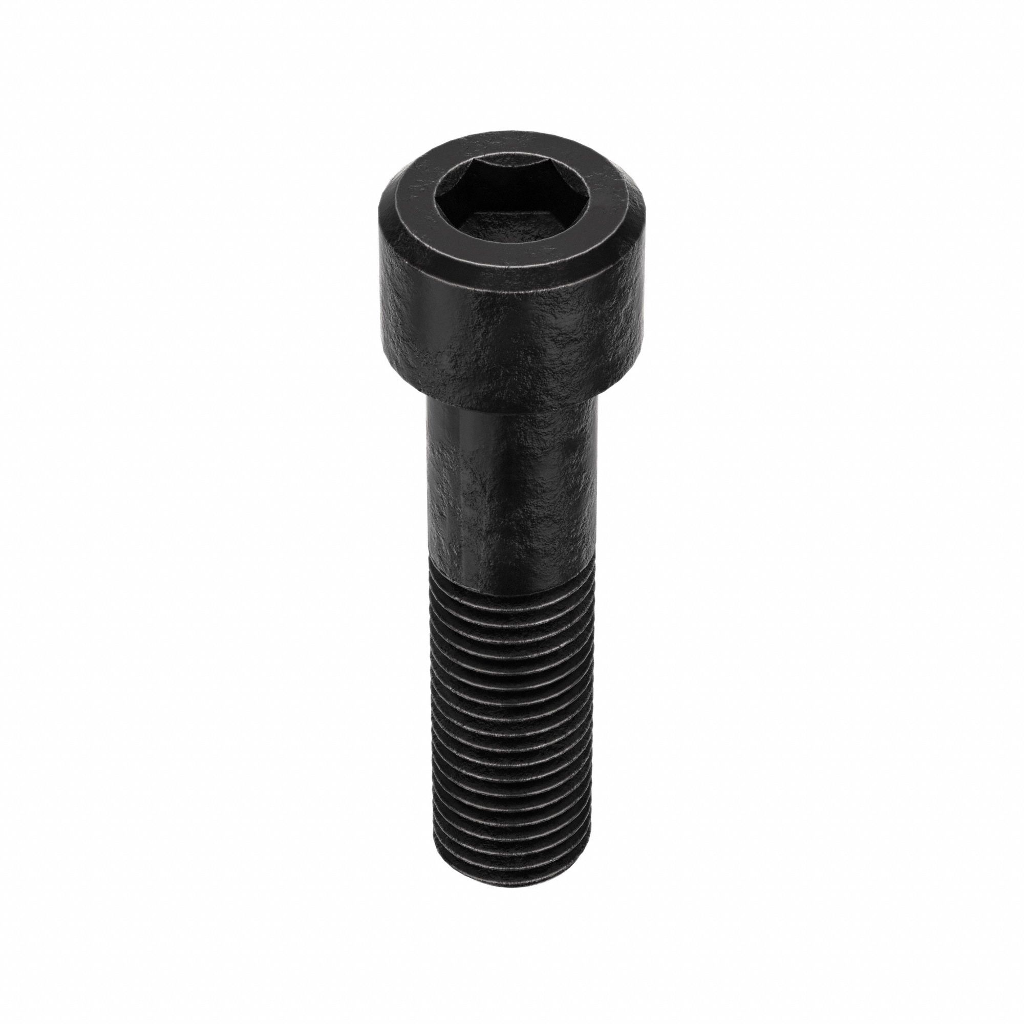 Socket Head Cap Screw: 1"-8 Thread Size, 4 in Lg, Std, Black Oxide, Alloy Steel, 1 in Head Ht, 10 PK