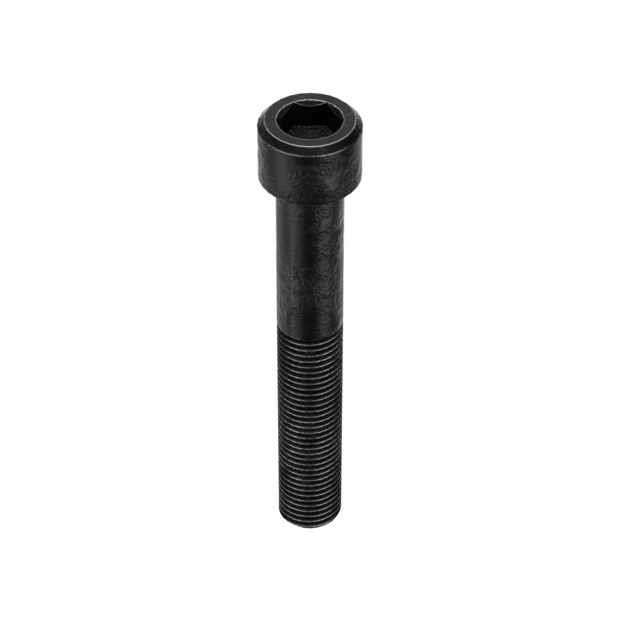Socket Head Cap Screw: 3/8"-24 Thread Size, 2 1/2 in Lg, Std, Black Oxide, Alloy Steel, 50 PK