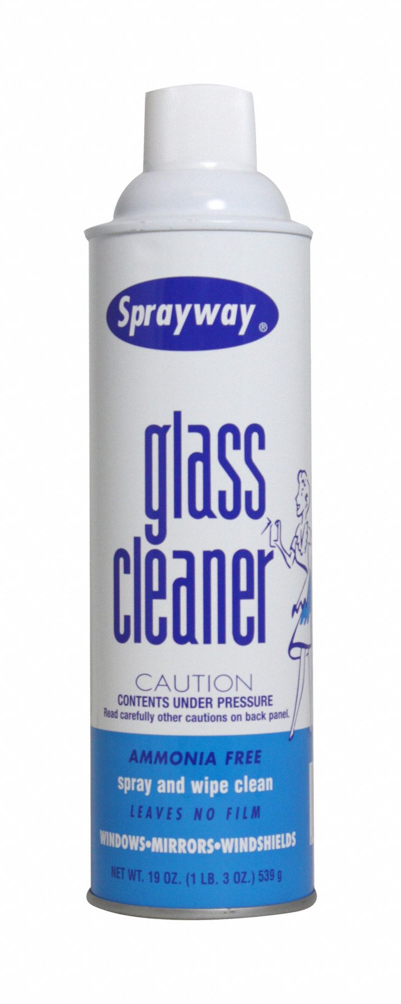 Glass Cleaner: Foam, Aerosol Spray Can, 20 oz, Ammonia Free, Fresh