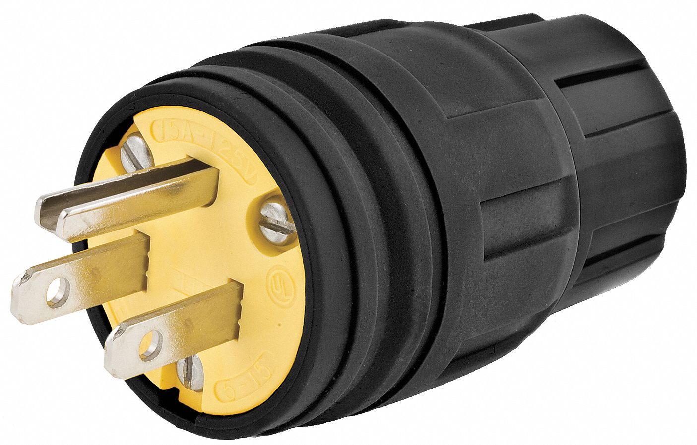 HUBBELL WIRING DEVICEKELLEMS Watertight Plug, 515P, 15A, 125V 1 Phase