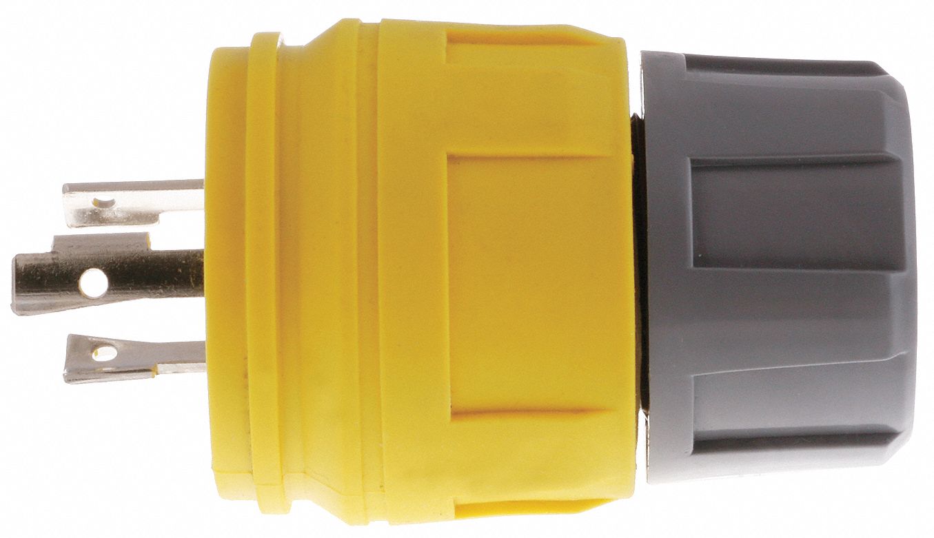 HUBBELL WIRING DEVICE-KELLEMS Plug, 277VAC, 20A, L7-20P, 2P, 3W, 1PH