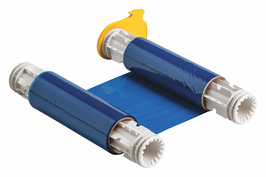 Single-Color Printer Ribbon: 6 1/4 in x 200 ft, Blue, Resin, R10000