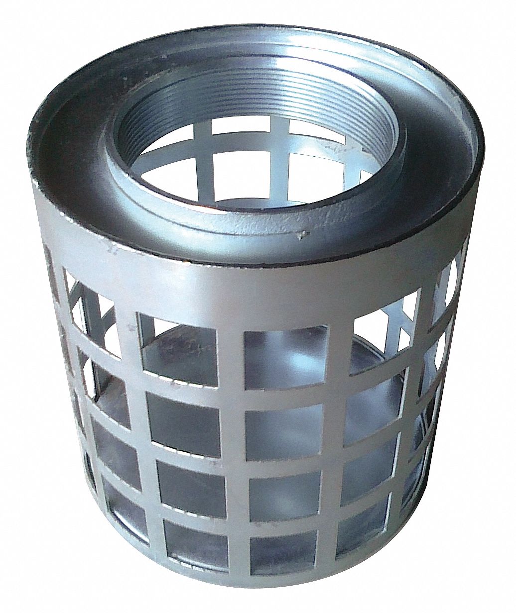 5RWL8 - Suct Strainer 11 Dia 8 NPT Side Sq Perf