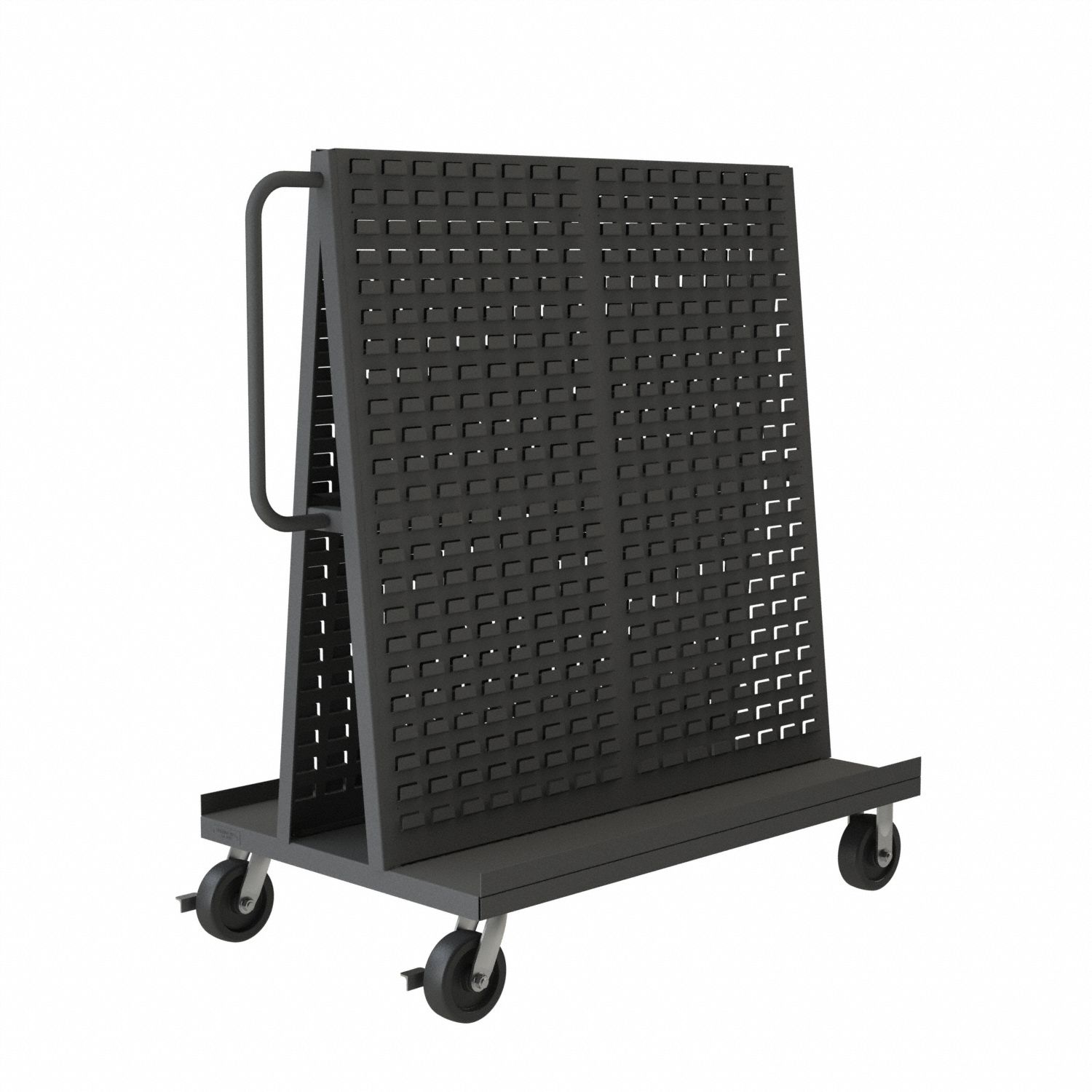 MOBILE A-FRAME LOUVERED RACK, 30 IN X 54½ IN X 57 IN