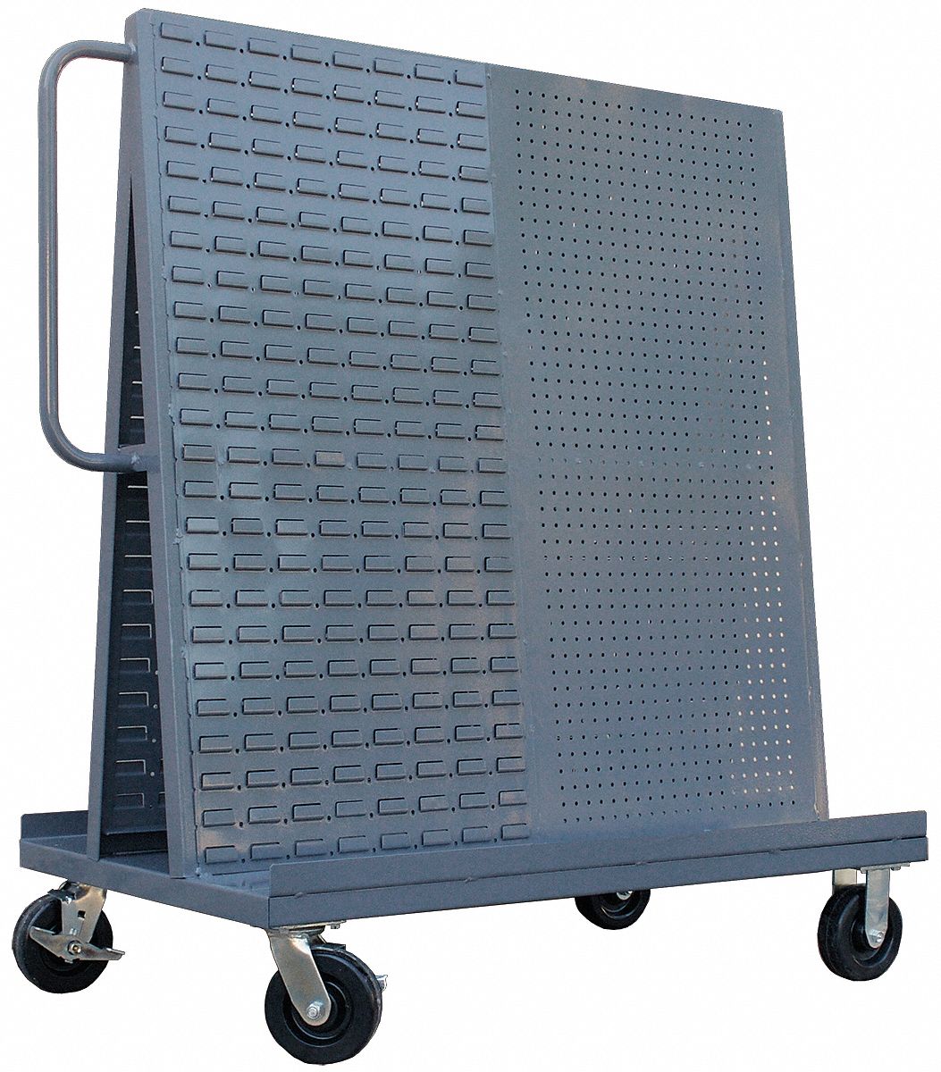 A-FRAME TRUCK, GREY, 54 1/2 IN D X 30 IN W X 57 IN H, STEEL, POWDER COATED FINISH, ASSEMBLED