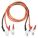BOOSTER CABLE, CRIMPED, 1 AWG, SPRING CLAMP GRIP, 20 FT CABLE L, BLACK/ORANGE