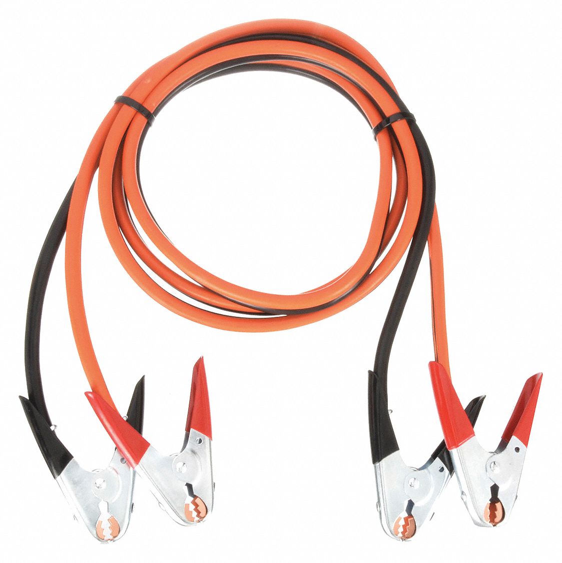 BOOSTER CABLE, CRIMPED, 1 AWG, SPRING CLAMP GRIP, 16 FT CABLE L, BLACK/ORANGE