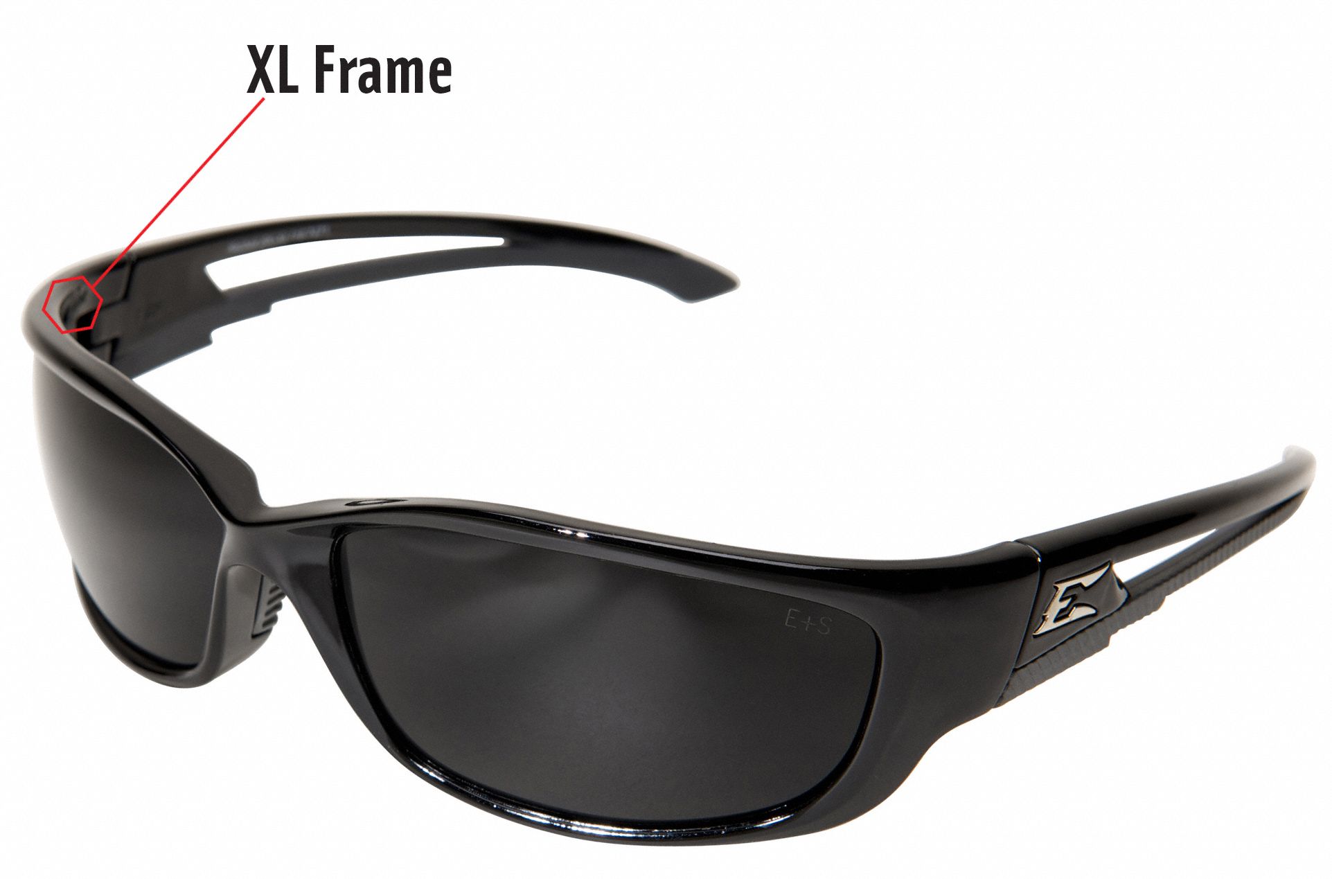 Gray EDGE EYEWEAR SK116 Kazbek Safety Glasses Black/Silver Frame 
