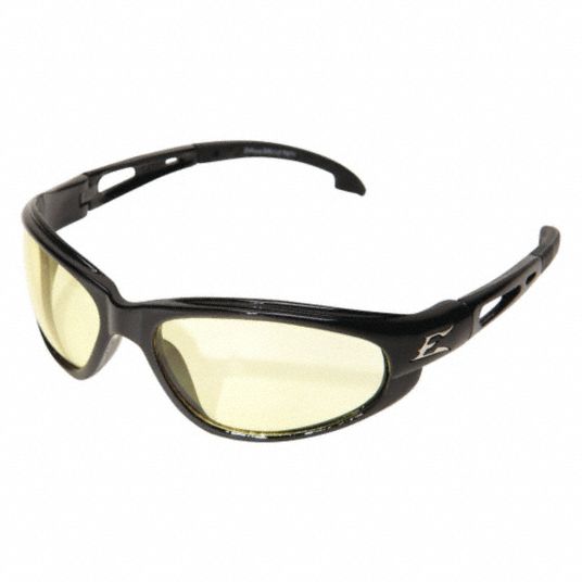 EDGE EYEWEAR Dakura ScratchResistant Safety Glasses , Yellow Lens