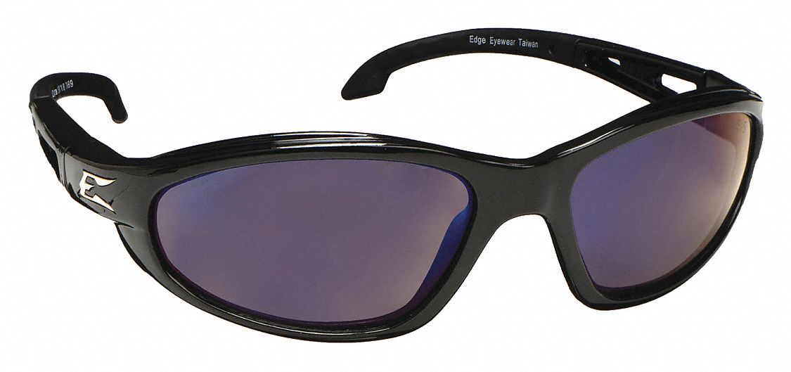 Blue Mirror Edge Eyewear Sw118 Dakura Safety Glasses Black with
