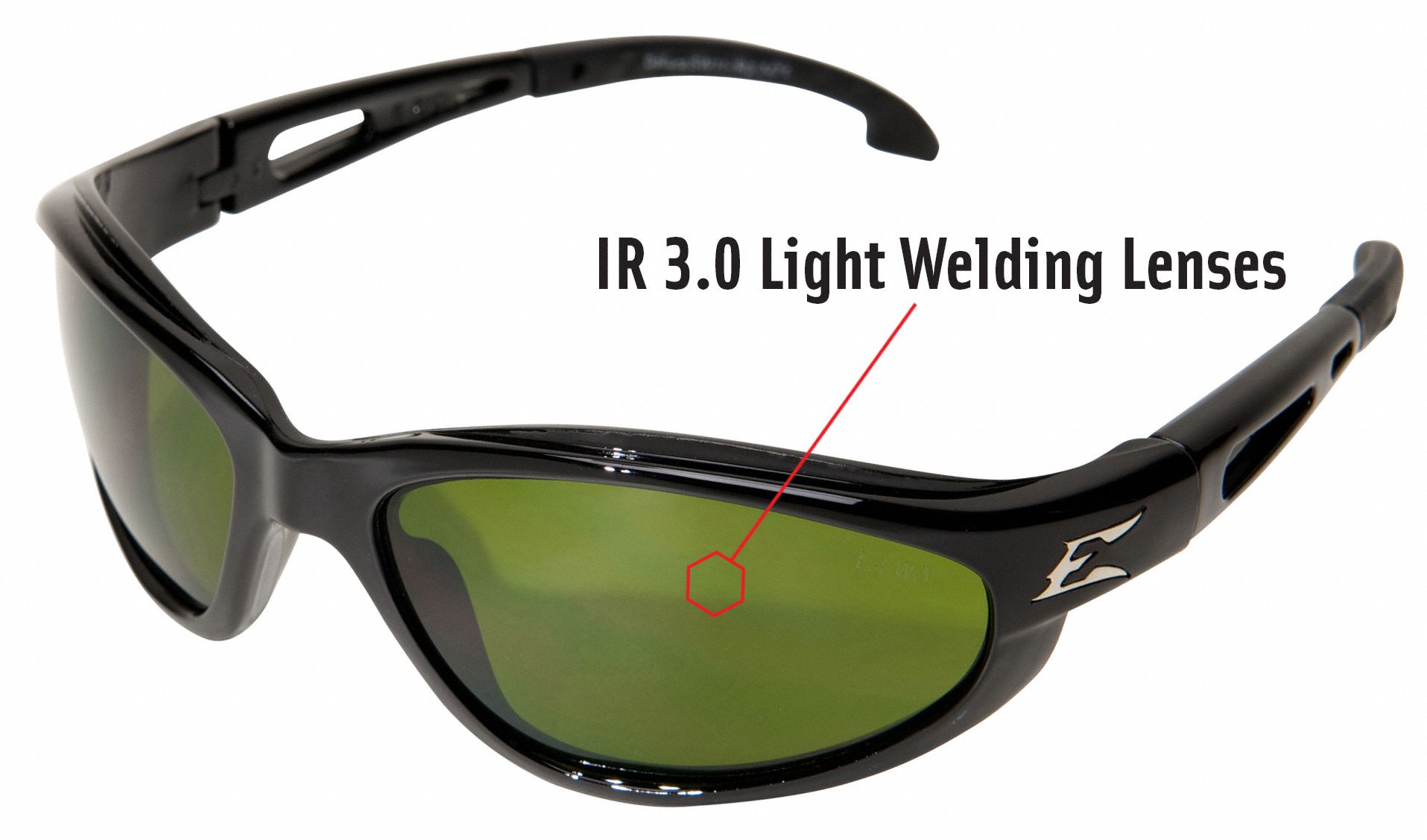EDGE EYEWEAR Dakura ScratchResistant Welding Safety Glasses , IR 3.0