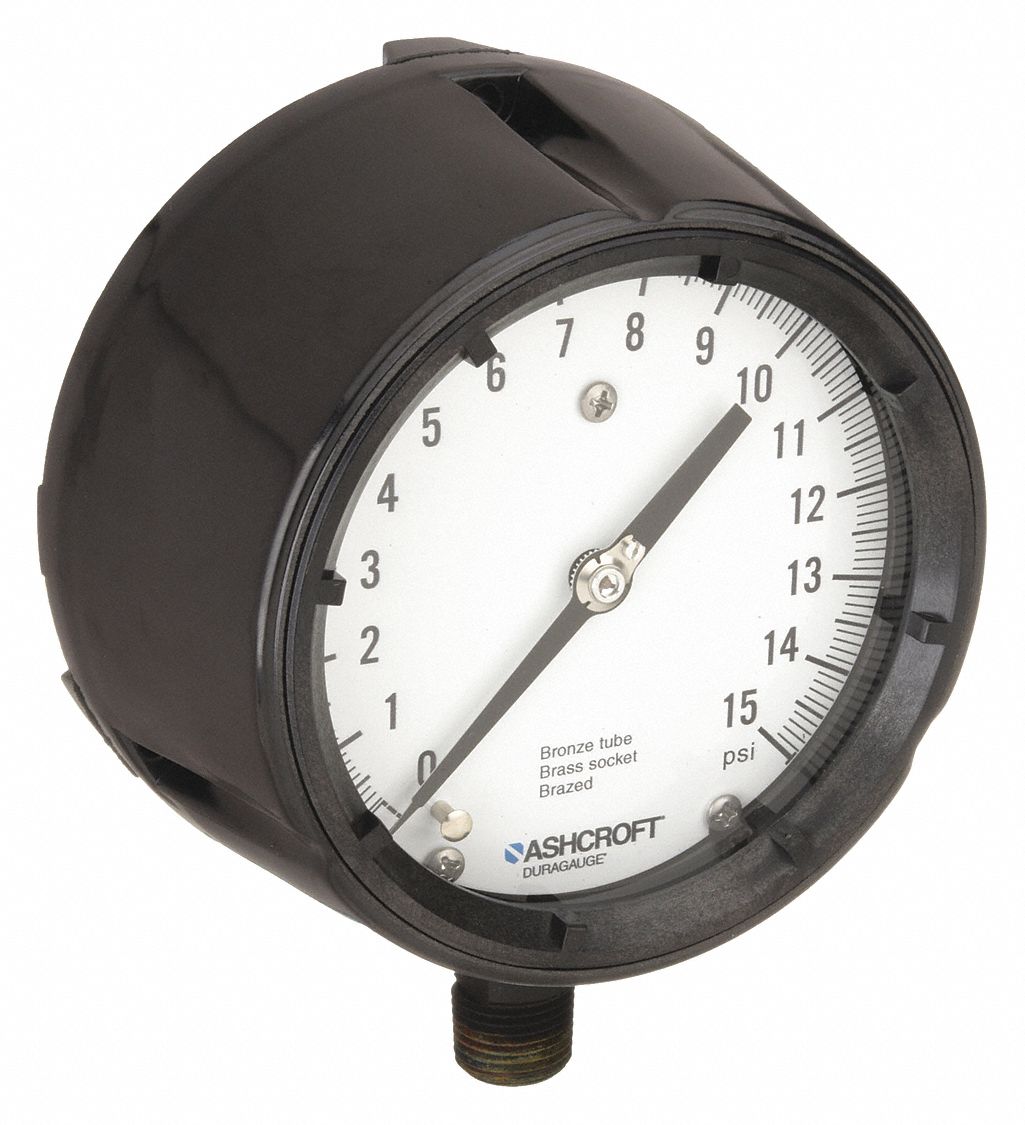 PRESSURE GAUGE,PROCESS,4 1/2 IN,15