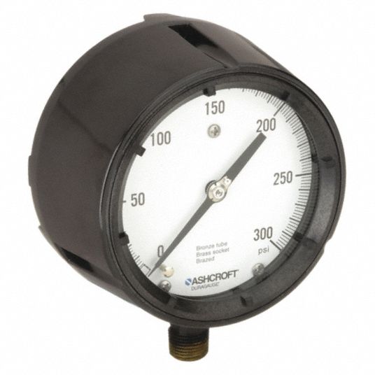 ASHCROFT, 0 to 300 psi, 4 1/2 in Dial, Process Pressure Gauge 