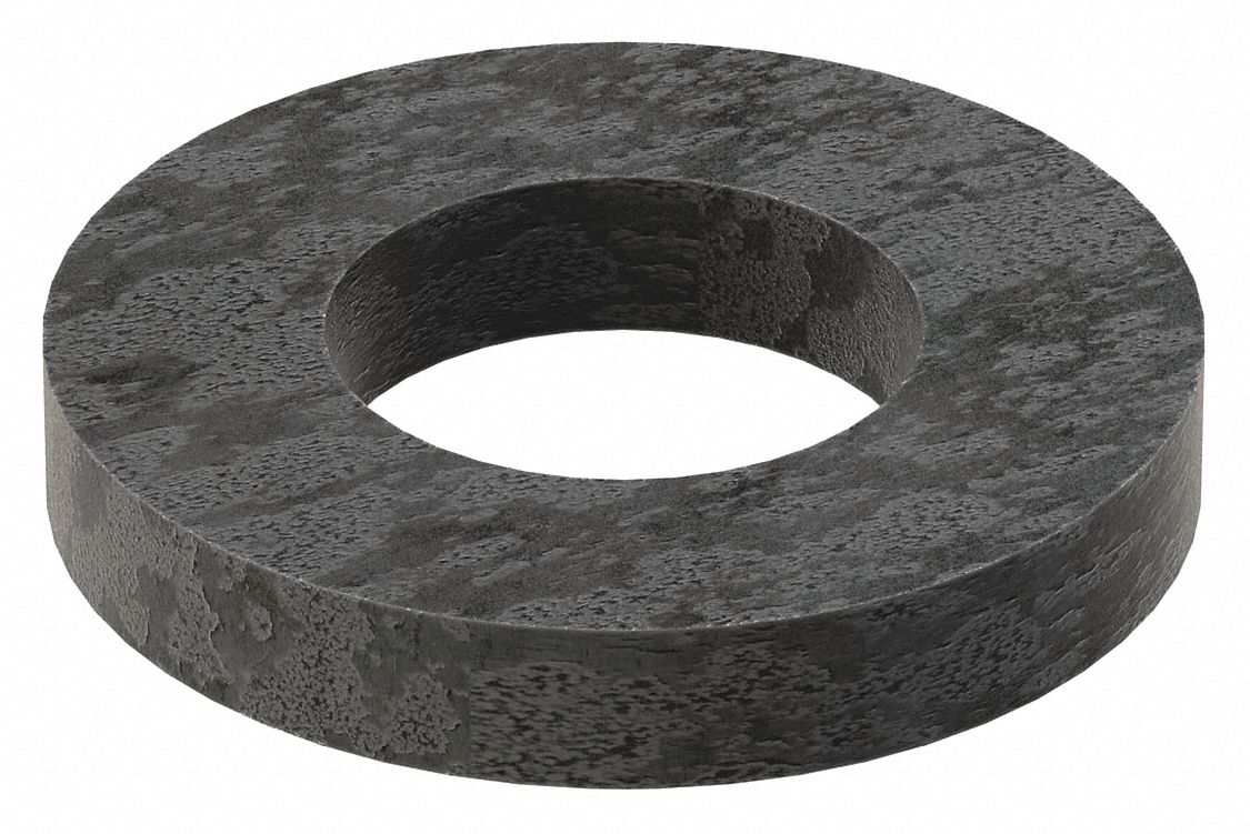 Beveled Flat Washer: Case Hardened, Black Oxide, Steel, 1 1/8 in Screw Sz, 1.156 in In Dia