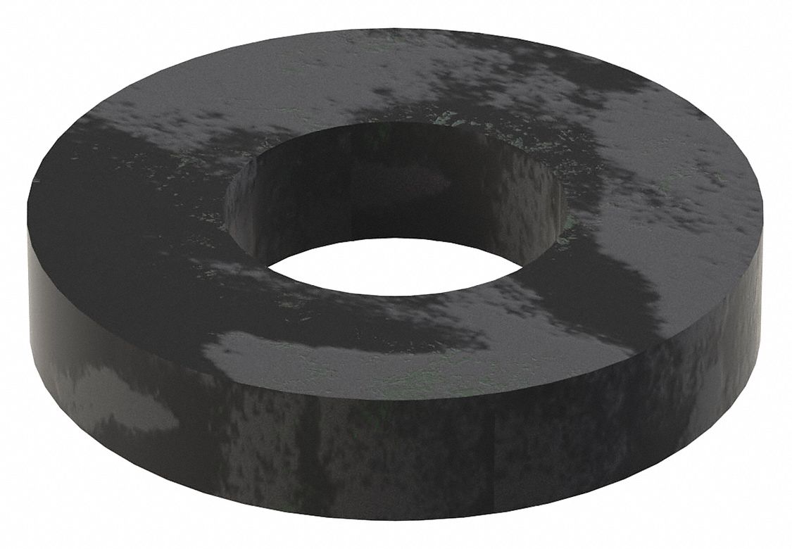 Flat Washer: Case Hardened, Black Oxide, Steel, 7/16 in Screw Sz, 0.469 in In Dia, 5 PK