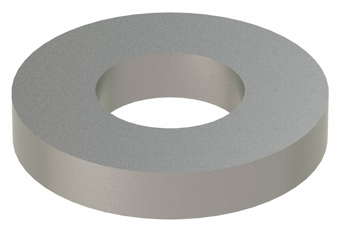 Flat Washer: 18-8, Stainless Steel, 1/2 in Screw Sz, 0.531 in In Dia, 1 1/8 in Out Dia, 18-8, 5 PK