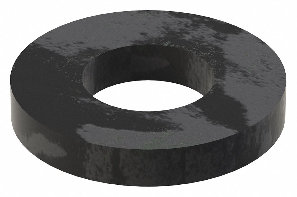 Flat Washer: Case Hardened, Black Oxide, Steel, 3/4 in Screw Sz, 0.781 in In Dia, 5 PK