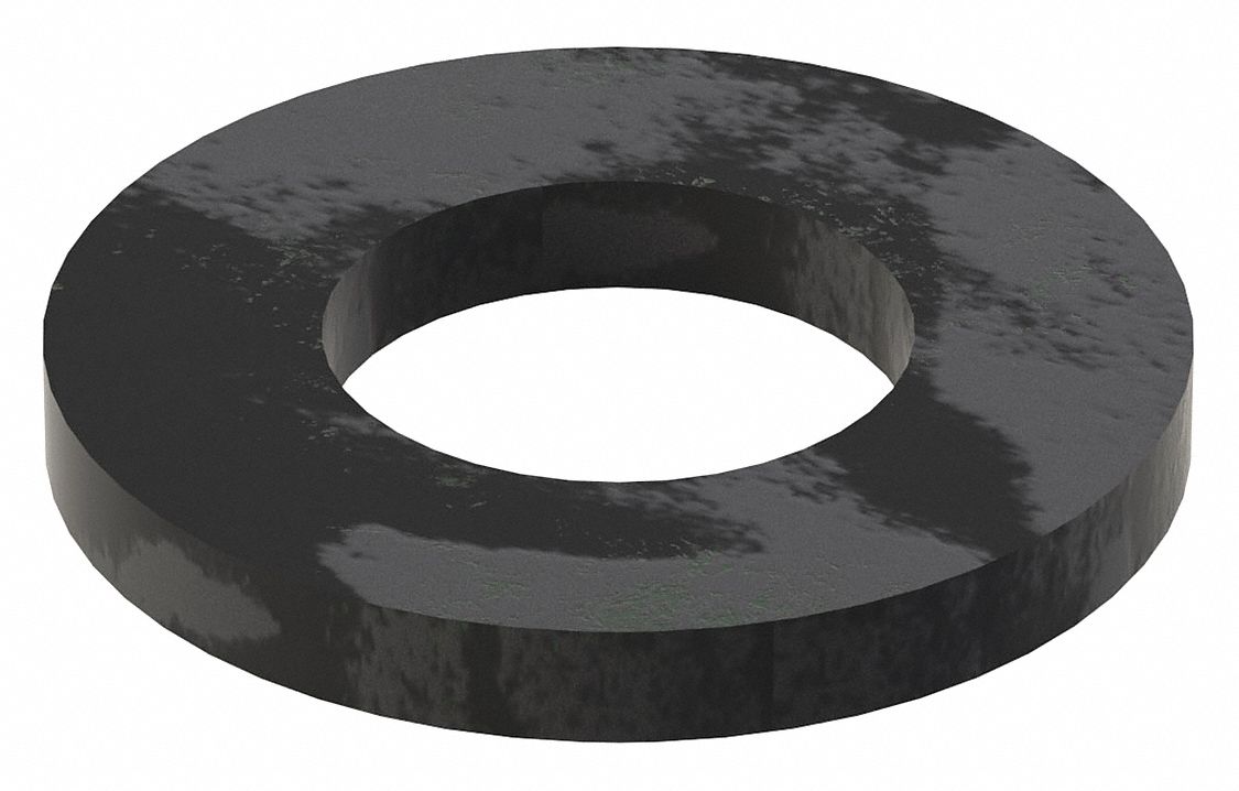 Flat Washer: Case Hardened, Black Oxide, Steel, 1 in Screw Sz, 1.031 in In Dia, 2 in Out Dia