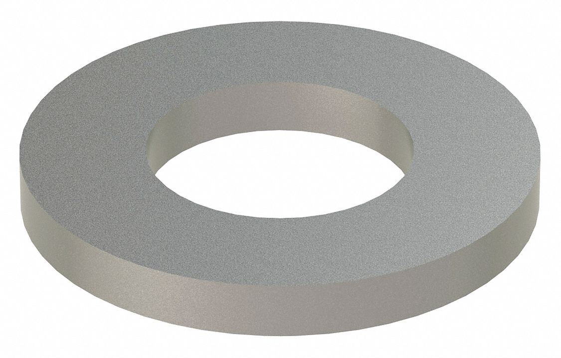 Flat Washer: 18-8, Stainless Steel, 1 in Screw Sz, 1.031 in In Dia, 2 in Out Dia, 0.281 in Max Thick