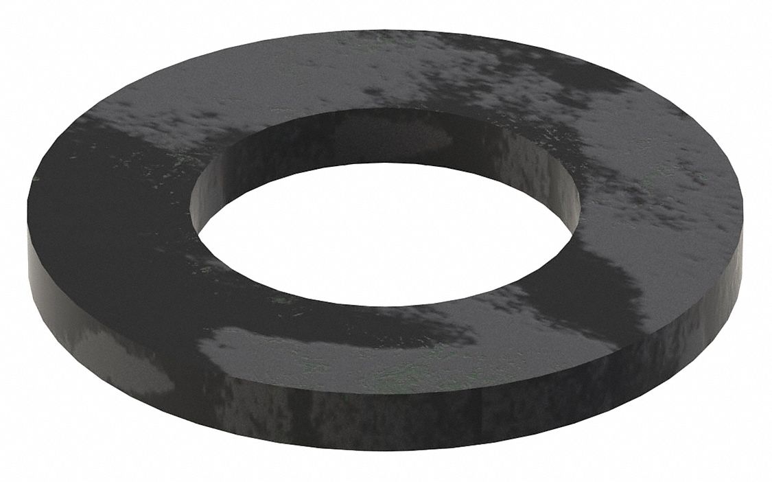 Large O.D. Oversized Washer: Through Hardened, Black Oxide, Steel, 1 3/8 in Screw Sz, 1.5 in In Dia