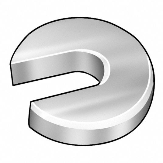 GRAINGER APPROVED Steel Slotted Washer, Black Oxide Fastener Finish