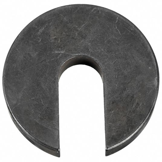 Slotted Washer: For Screw Size 1/4 in, Steel, Case Hardened, Black Oxide, 1 in Out Dia