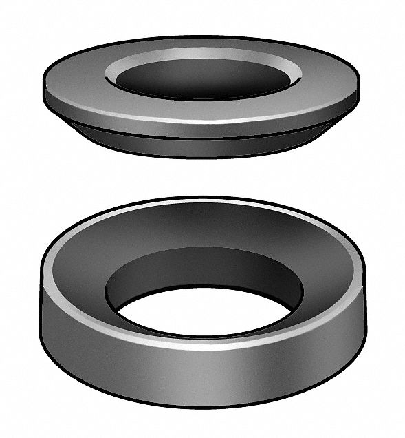 GRAINGER APPROVED Spherical Washer, Stl, M16, 30mm OD, Pr 5TA14
