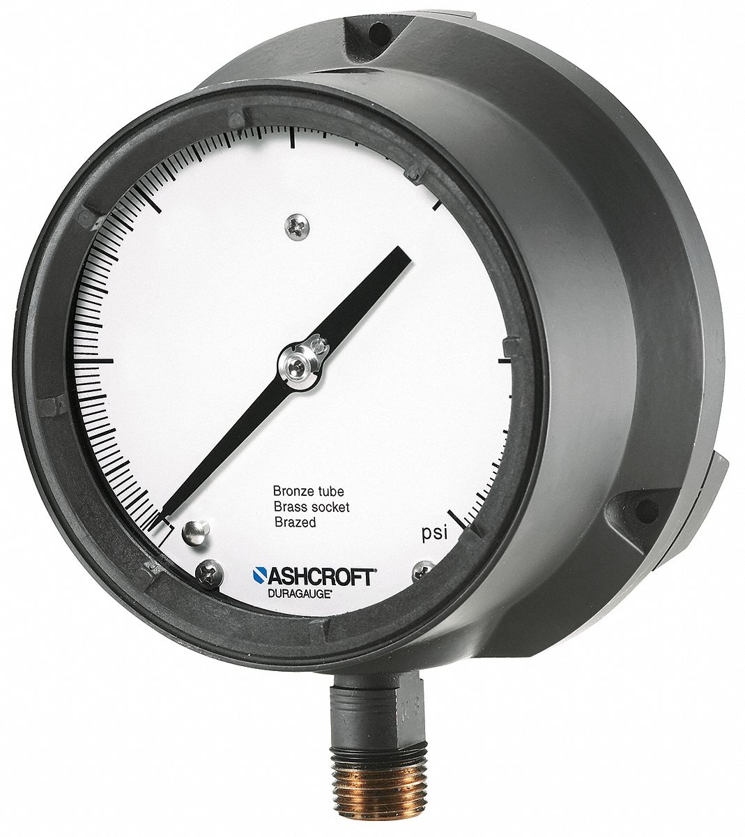 Pressure Gauge,0 to 100 psi,4-1/2In