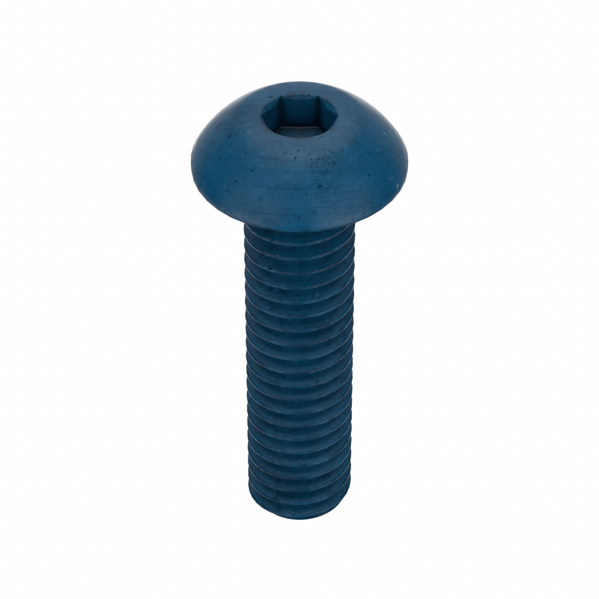 Socket Head Cap Screw: M3x0.50 Thread Size, 12 mm Lg, Button, Blue Phosphate, Alloy Steel, 50 PK