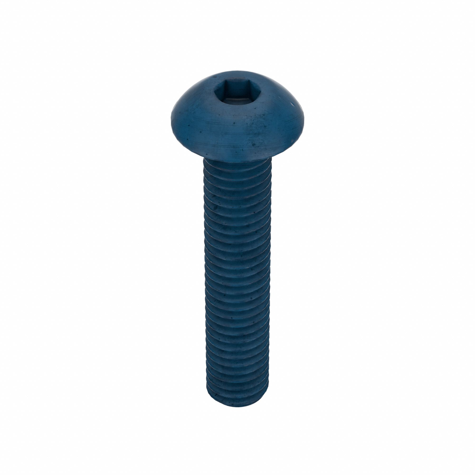 Socket Head Cap Screw: M3x0.50 Thread Size, 16 mm Lg, Button, Blue Phosphate, Alloy Steel, 50 PK