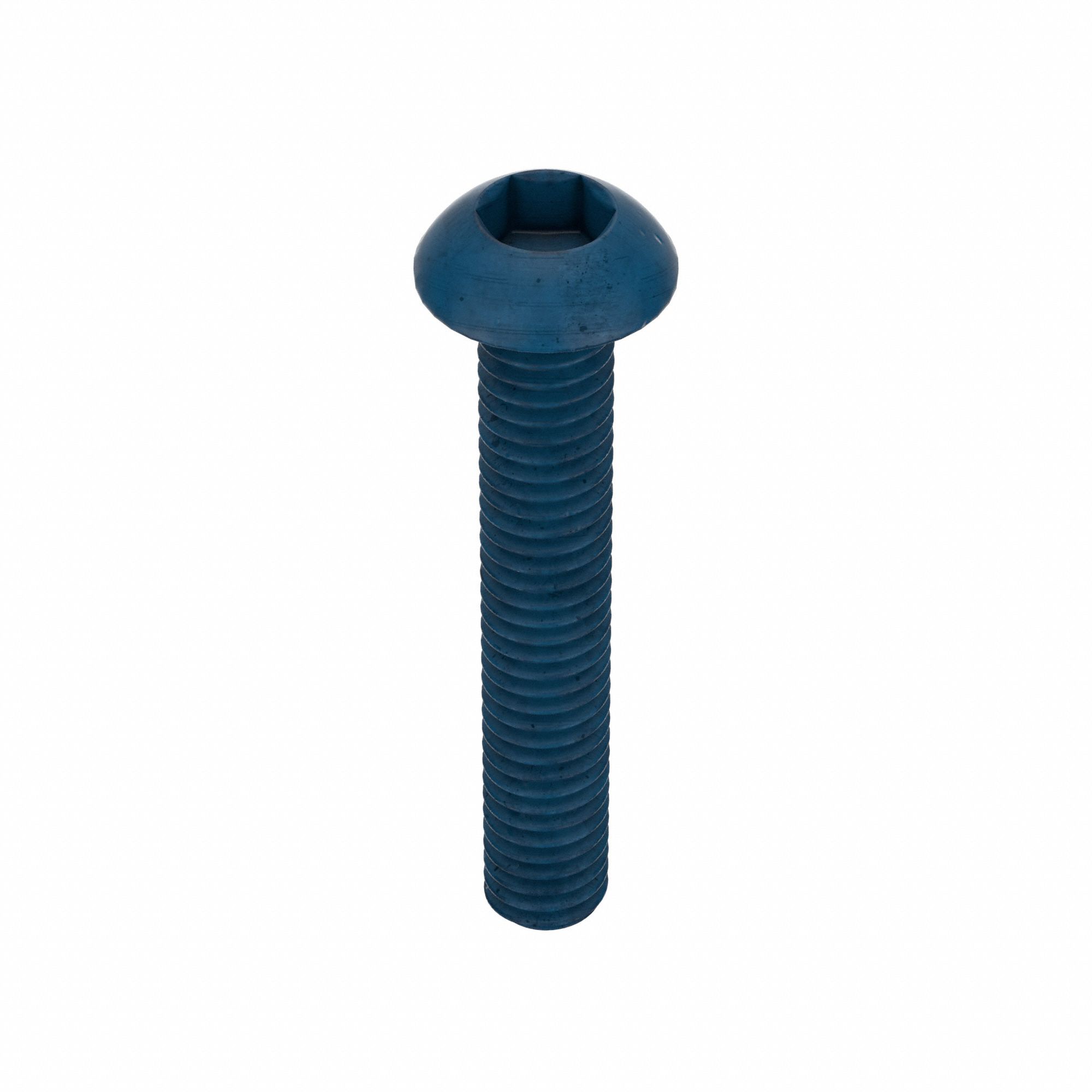 Socket Head Cap Screw: M4x0.70 Thread Size, 25 mm Lg, Button, Blue Phosphate, Alloy Steel, 25 PK