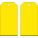 BLANK SHIPPING TAG, 5¾ IN TAG H, 3 IN TAG W, YELLOW, POLYESTER, PLAIN TAG, 25 PK