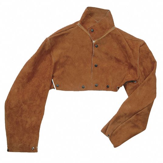 Durable Orange Welding Sleeves Button Cuff Flame Resistant Fire Resistant 