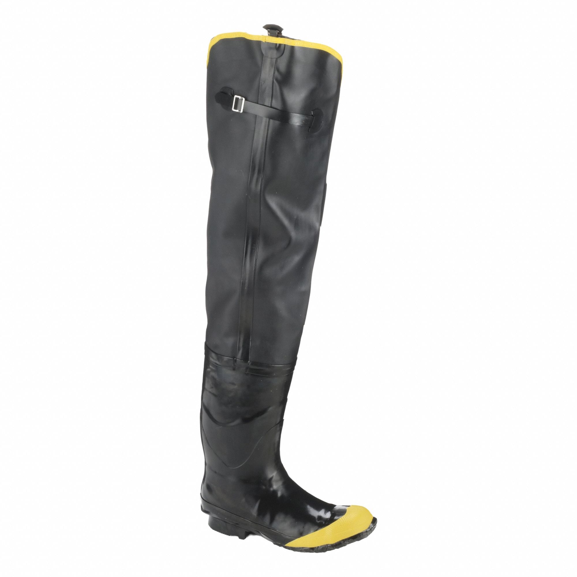 Hip Wader: Black/Yellow, Rubber, Rubber, Compression (C/75)/Impact (I/75), 1 PR