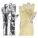 ALUMINIZED GLOVES, UNIVERSAL, 800 ° F MAX, STRAIGHT CUFF, WOOL, GREATER THAN 608 ° F