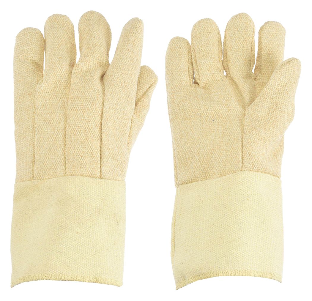 KNIT GLOVES, L (9), GLOVE HAND PROTECTION, UNCOATED, 660 ° F MAX, COTTON, YELLOW