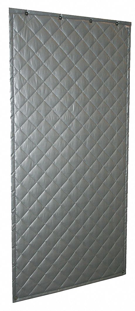 Wall Blanket: 4 ft Wd, 8 ft Lg, 0.75 Noise Reduction Coefficient (NRC), 1 in Thick, Gray
