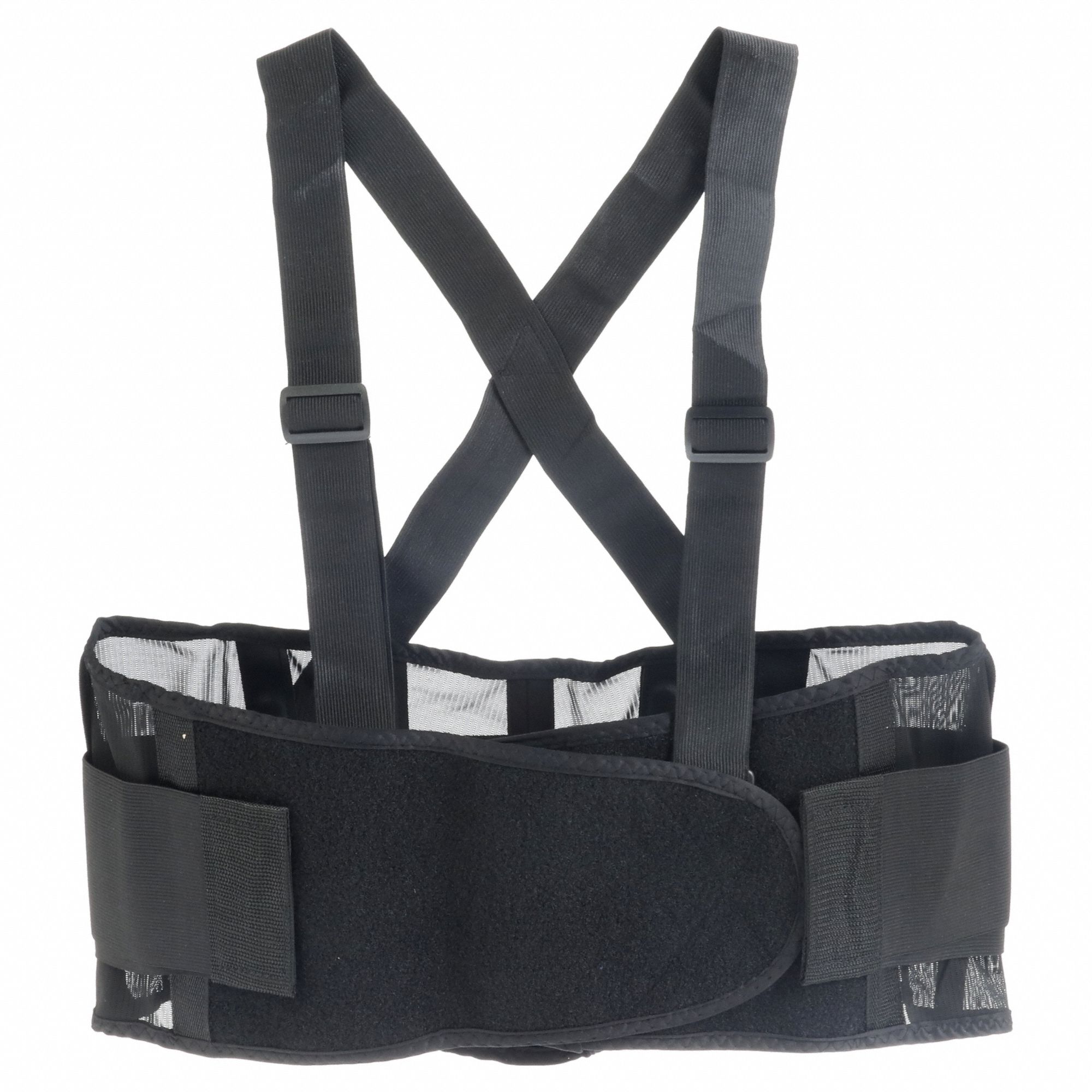 BACK SUPPORT W/STAY,BLACK,POLYESTER,2XL