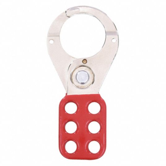 CONDOR, 1.5 in Opening Size, Red, Lockout Hasp - 5T591|7620 - Grainger