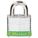 LOCKOUT PADLOCK, KEYED DIFFERENT, STEEL, STANDARD BODY, GREEN