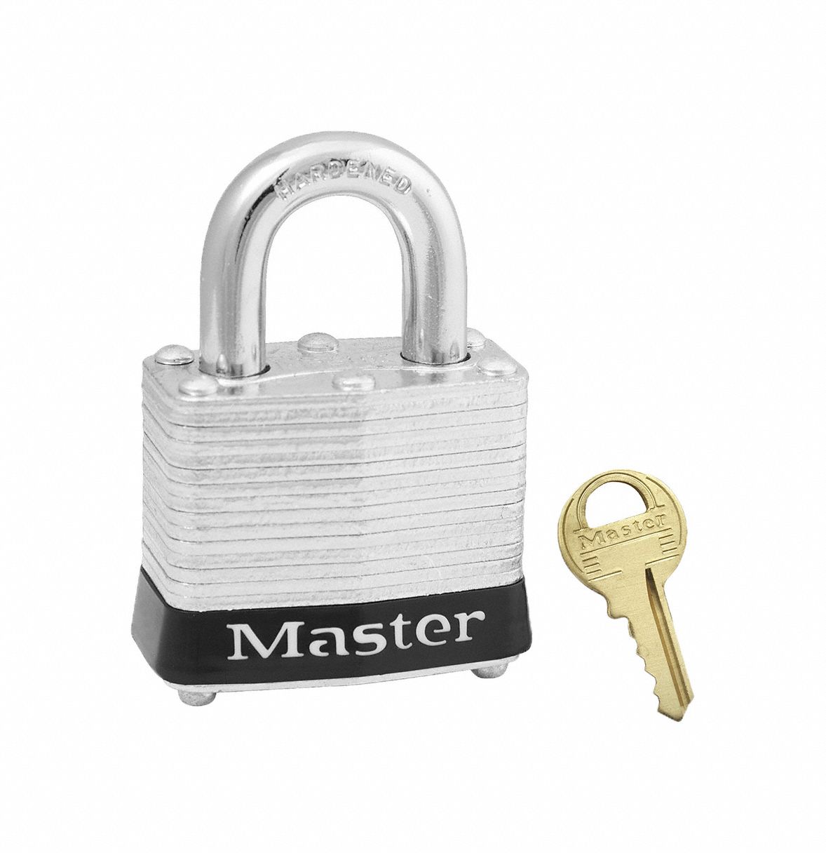 LOCKOUT PADLOCK, KEYED DIFFERENT, STEEL, STANDARD BODY, BLACK