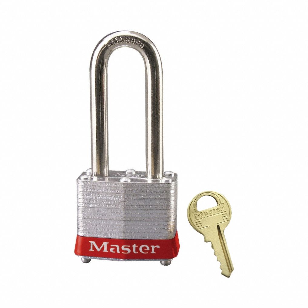 MASTER LOCK, Keyed Different, Steel, Lockout Padlock 5T8133LHRED Grainger