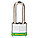LOCKOUT PADLOCK, KEYED DIFFERENT, STEEL, STANDARD BODY, EXTENDED, GREEN