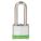 LOCKOUT PADLOCK, KEYED DIFFERENT, STEEL, STANDARD BODY, EXTENDED, GREEN