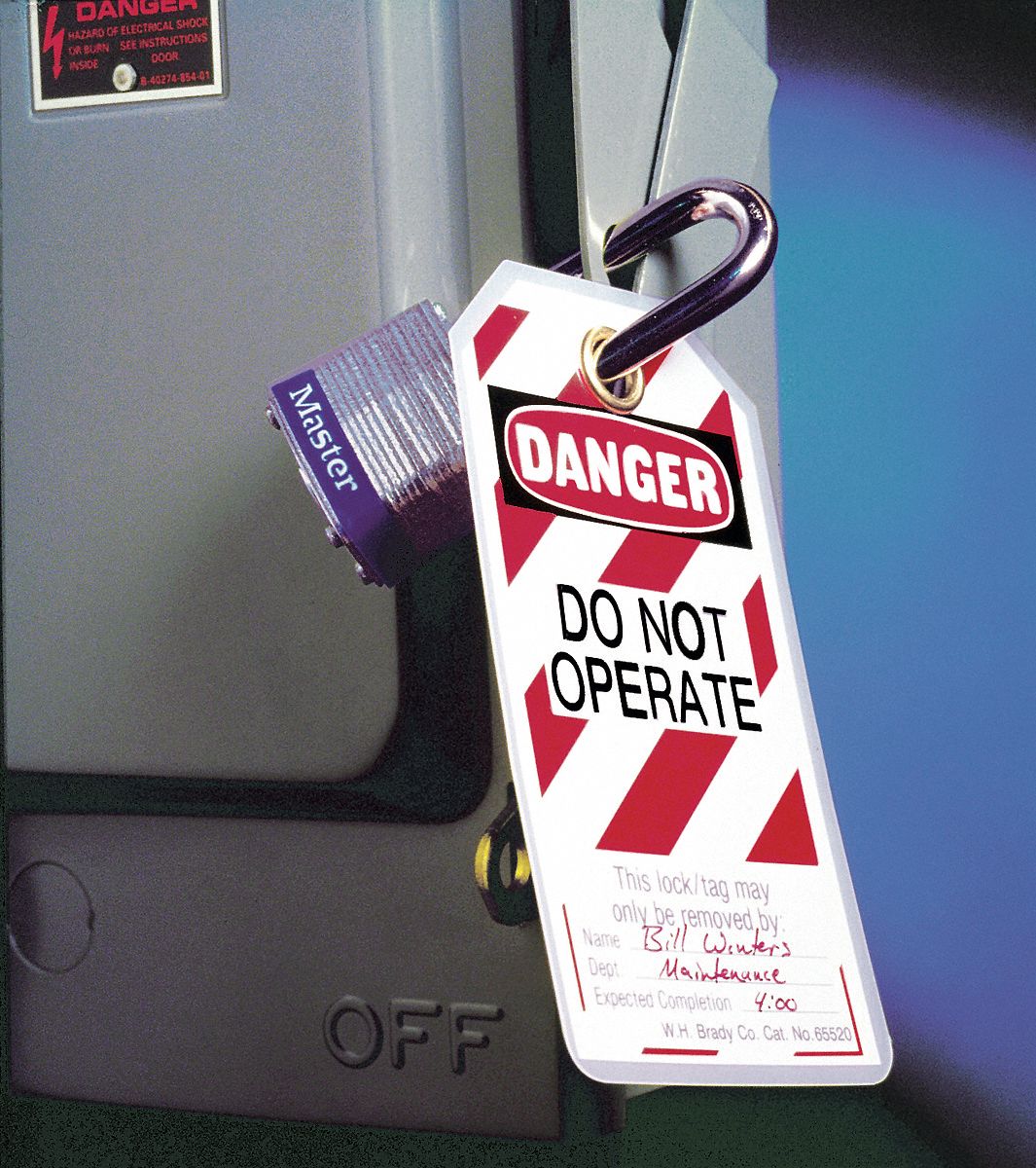 BRADY Danger Tag, Polyester, Do Not Operate This Lock/Tag May Only Be