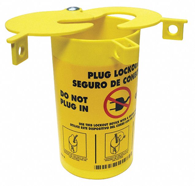 PLUG LOCKOUT, FOR 1¼ IN MAX CORD DIA, FOR 3 IN MAX PLUG DIA, FOR 2-/3-PRONG PLUG TYPE