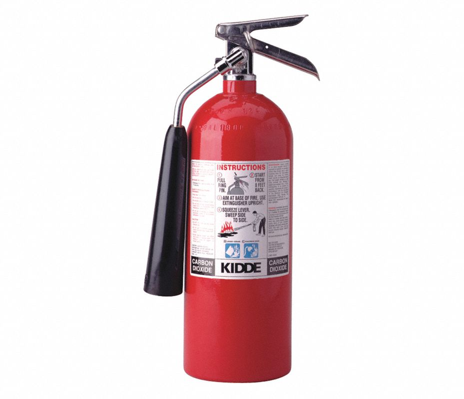 KIDDE Extinguidor de Fuego Clase BC , Dióxido de Carbono , Capacidad 5 ...